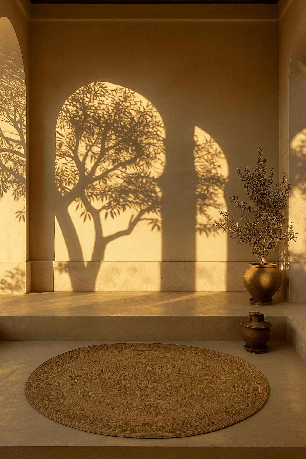 Intricate palace hallway in Jaipur