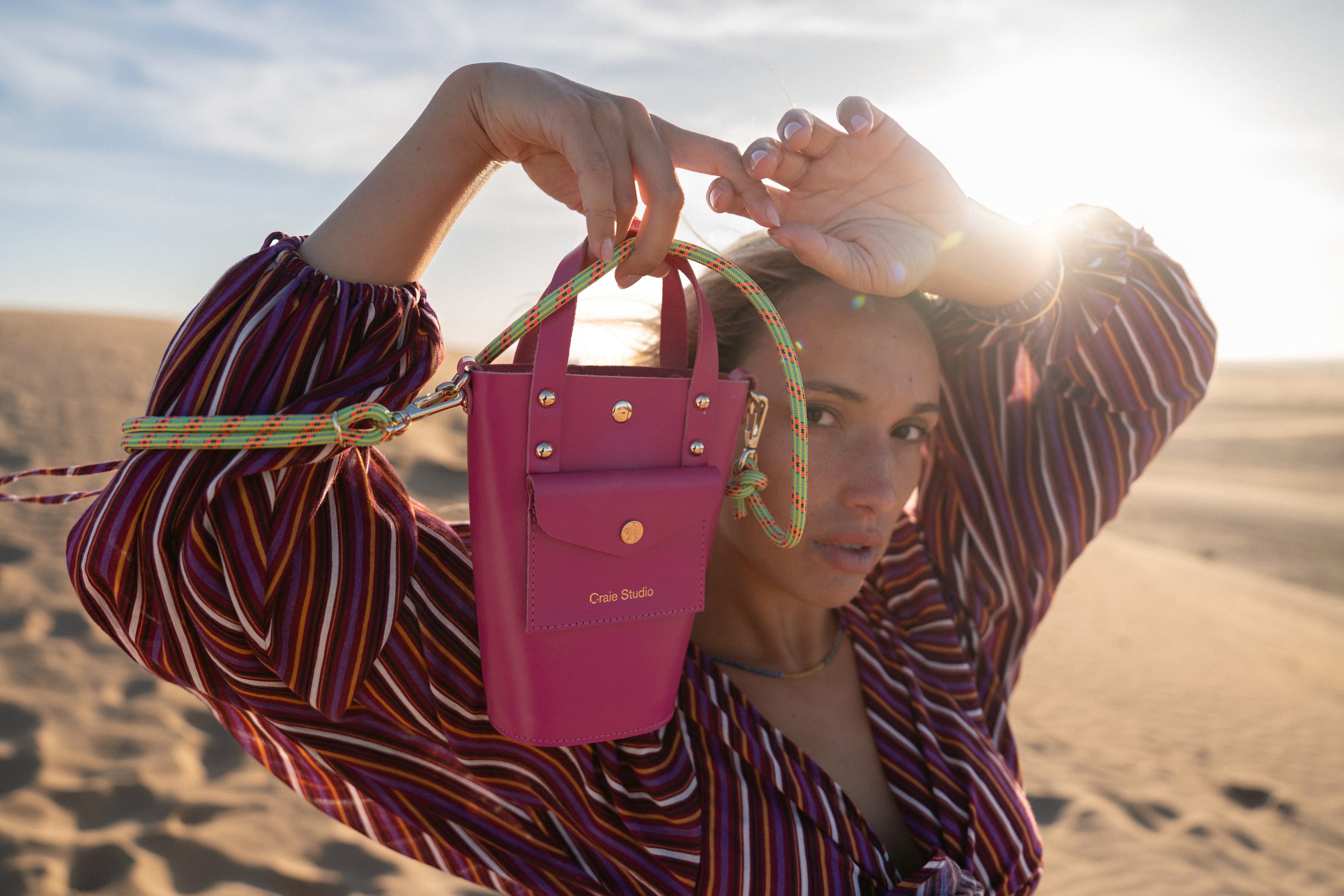 Nomad tent portrait from the Craie Studio Atlas Mirage campaign